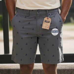 NWT RUGBY UNIVERSITY (36) Men's Chino Gray/Blue Shorts